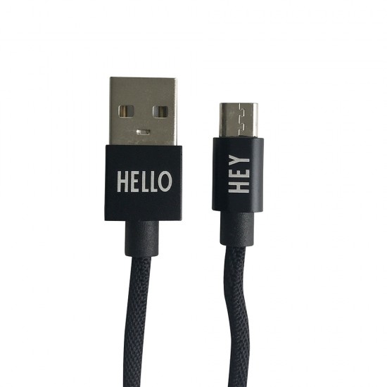 Design Letters Lādētājs Micro USB Black 