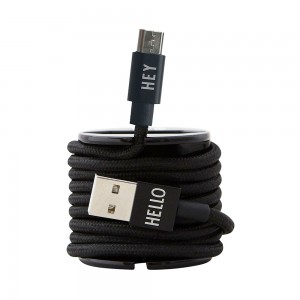 Lādētājs Micro USB Black Design Letters