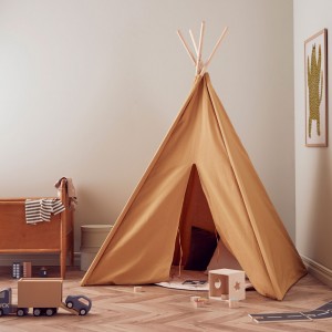 Rotaļu telts - māja - vigvams TIPI Yellow Kids Concept