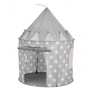 Rotaļu telts - māja - vigvams STAR Grey Kids Concept