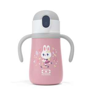 Termo pudele ar salmiņu Pink Bunny Monbento