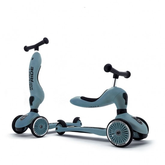 Scoot and Ride Skrejritenis 2 in 1 HighwayKick 1 Steel