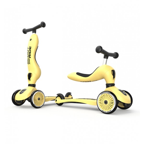 Scoot and Ride Skrejritenis 2 in 1 HighwayKick 1 Lemon