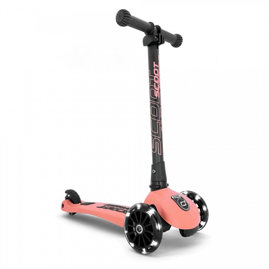 Scoot and Ride Skrejritenis HighwayKick 3 LED Peach