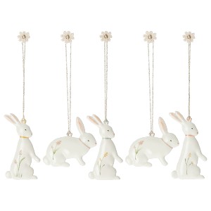 Easter Bunny ornaments with flower details Maileg