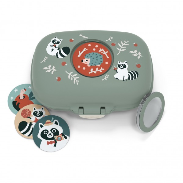 Uzkodu kārba green Raccoon Monbento