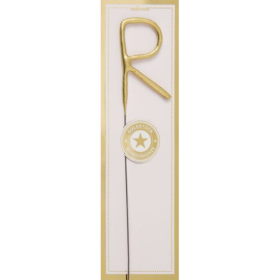 Brīnumsvecīte burts "R" Classic Gold Wondercandle