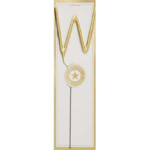 Brīnumsvecīte burts "W" Classic Gold Wondercandle