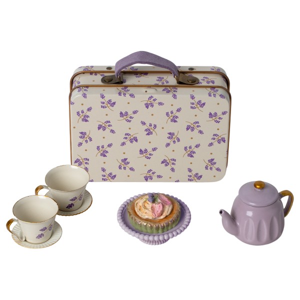 Pēcpusdienas tējas un kūkas komplekts Purple Madelaine Maileg