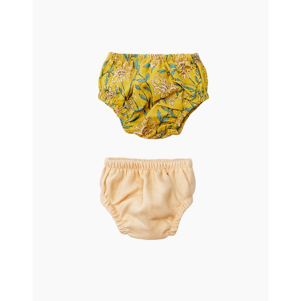 Minikane Apģērbs Lellei Gordis - apakšbikses mustard/salmon 