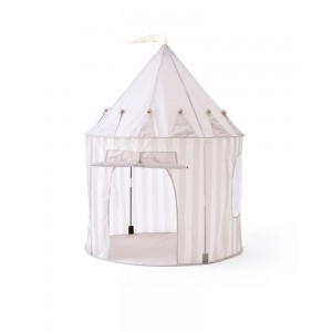 Rotaļu telts - māja - vigvams STAR stripe grey Kids Concept
