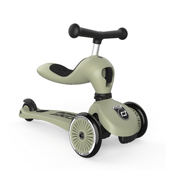 Scoot and Ride Skrejritenis 2 in 1 HighwayKick 1 Olive