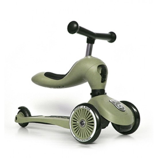 Scoot and Ride Skrejritenis 2 in 1 HighwayKick 1 Olive